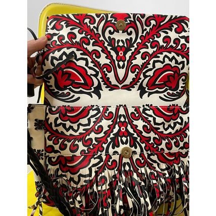 Designer Fringed Vegan Bag Italian Vintage Designer Crossbody Bag