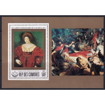 Comoros Republic 1978 Mi BL162 UMM Minisheet - Art/Rubens (E-279 (4))