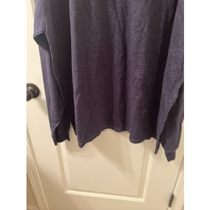 Hanes Beefy Tee Men's Long Sleeve T-Shirt 1/4 Button Blue Size 3XL