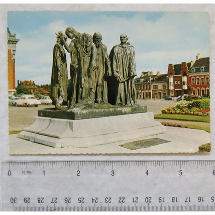 old postcard Les Six Bourgeois, Calais, France