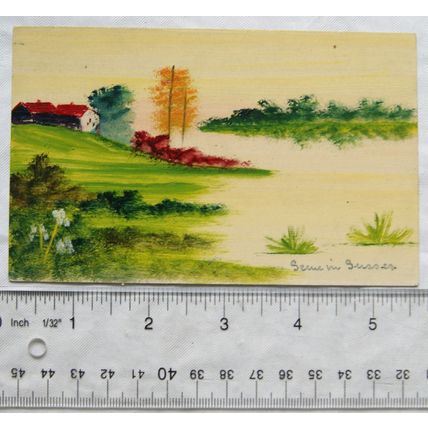 vintage postcard A Scene in sussex (painted?)