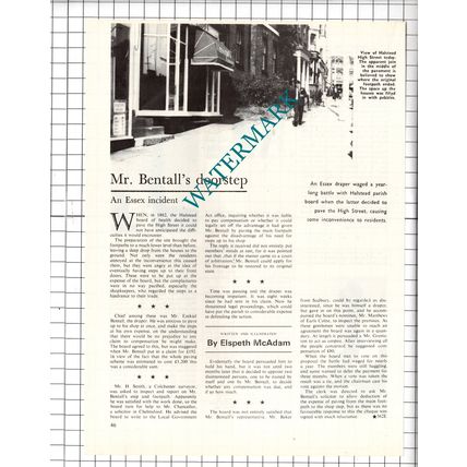 Halstead Essex Mr Ezekiel Bentall Draper - 1972 Article
