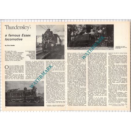 Thundersley Steam Locomotive Bressingham Steam Museum - 1978 Article