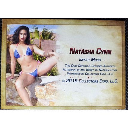 Natasha Cynn Sexy Import Model 2019 Collectors Expo Autographed Kiss Card