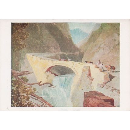 John Cotman Mountain Pass In The Tyrol Painting Postcard
