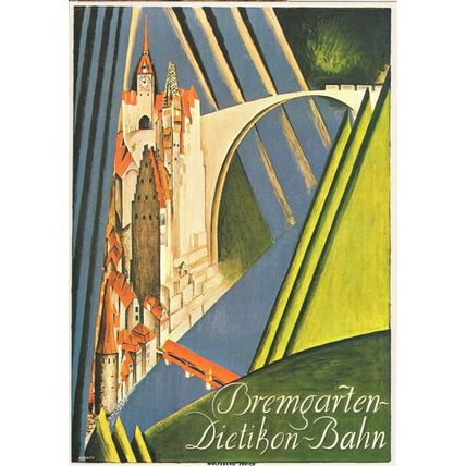 Otto Morach Plakat Der Bremgarten Dietikon Bahn Swiss Poster Postcard