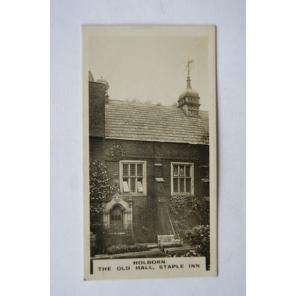 1926 British Royal & Ancient Buildings No. 35 Staple Inn Holborn, The Old Hall