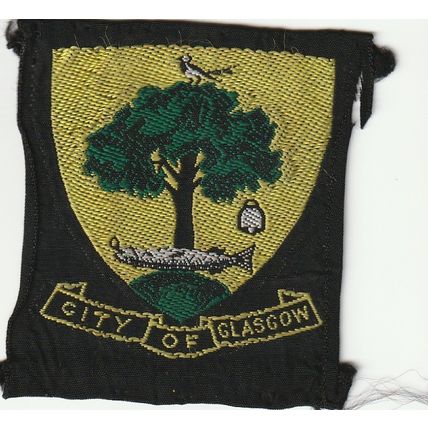 Scout Badge Scotland - City of Glasgow (35mm Shield) - Ribbon - Used (BZ158)