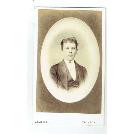 Victorian cdv photo portrait young man Taunton photographer