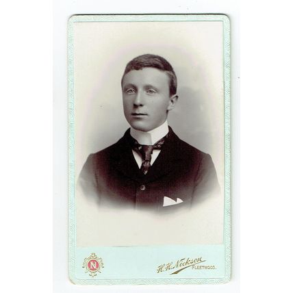 Victorian cdv photo portrait young man Fleetwood photographer