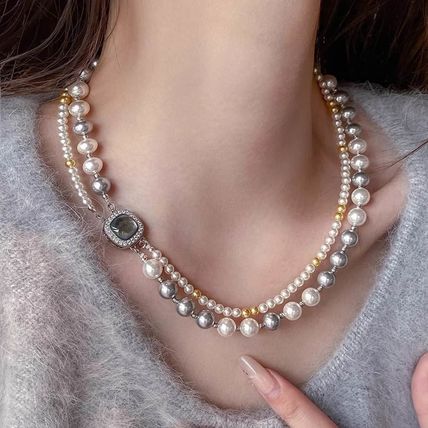 Micro-inlaid Square Dual-wear Double-layer Necklace