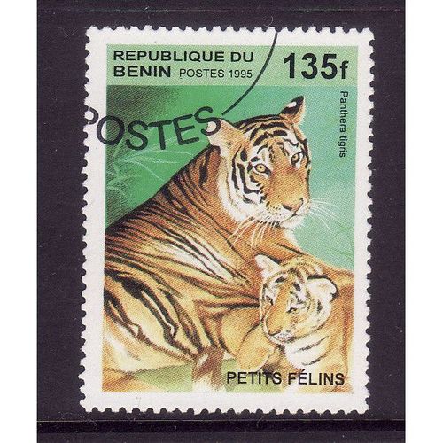 BENIN 1995 BIG CATS AND THERE YOUNG SG1337 135F TIGER AND YOUNG#2