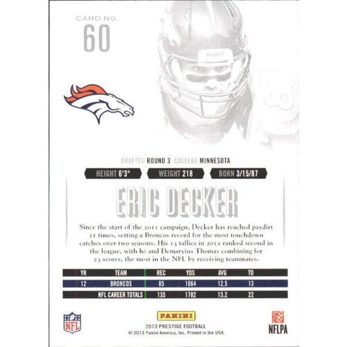 2013 Panini Prestige Football Eric Decker