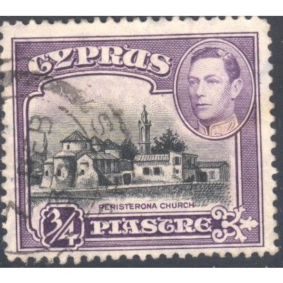 Cyprus 1938 - SG153 - 3/4pi - Peristrona Church - KGV1 - used