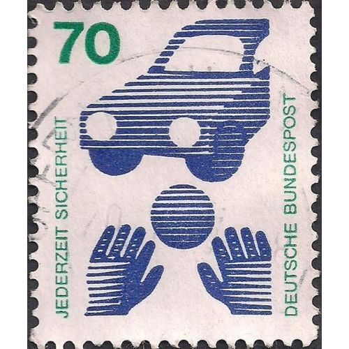 GERMANY, Accident Prevention, Ball games, green 1973, 70pf