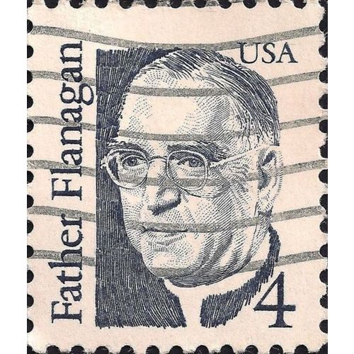 USA, PEOPLE, Father Edward J Flanagan, grey 1986, 4c, #4