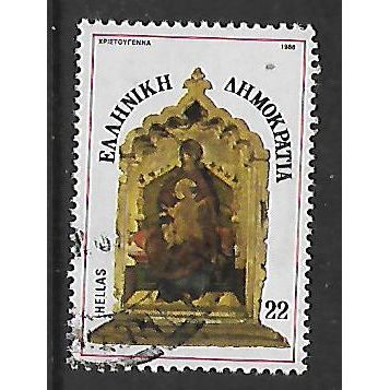 GREECE 1986 CHRISTMAS 22p MADONNA AND CHILD SG 1741 FINE USED