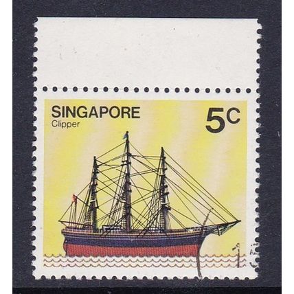 SINGAPORE 1980 SHIPS 5c FULL-RIGGED CLIPPER USED SG365 #1