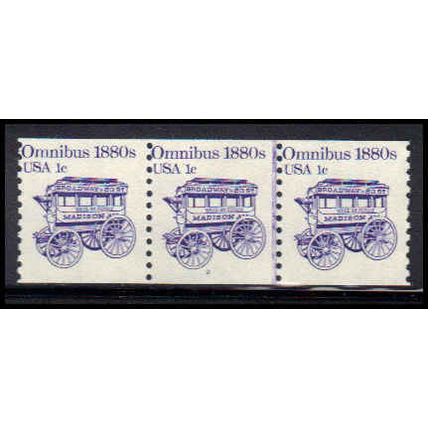 1897 1c Omnibus Barely Clears MNH Dry Gum PNC 2/3 PA2235
