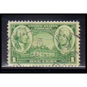 Used 785 1c Washington-Green Fine KA8008
