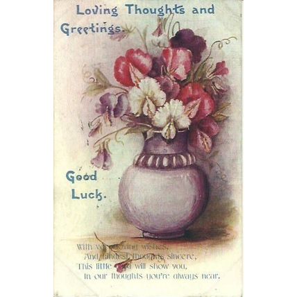 Art LOVING THOUGHTS & GREETINGS Postcard Glenco 806)