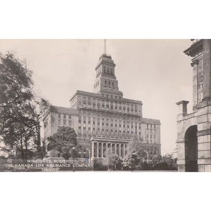 Canada Life Assurance Company Real Photo Postcard