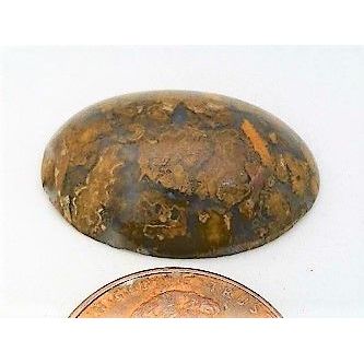 Yellow Moss Agate Freeform Gemstone Cabochon 206