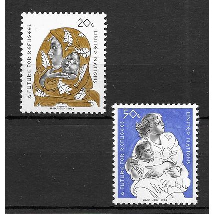 United Nations - New York 1984 Future for Refugees MNH set S.G. 432-433