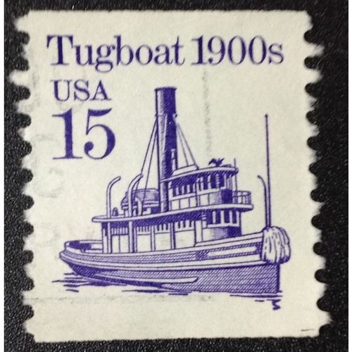 US Stamp #2260 used: 1988 15c Tugboat - coil [2]