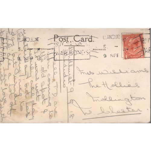Antique GB PC 1918 - LLANFAIRPWLLGWYNGYLLGOGERYCHWYRNDROBWLLL LANTYSILIOGOGOGOCH