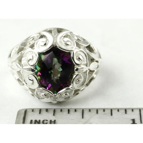 Mystic Fire Topaz, 925 Sterling Silver Ring, SR313