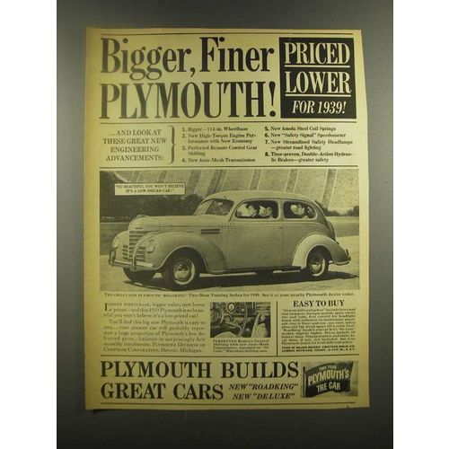 1938 Plymouth Roadking Two-Door Touring Sedan Ad
