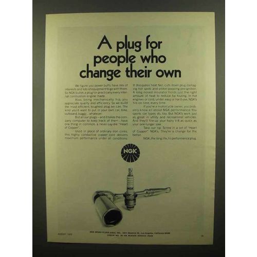1972 NGK Spark Plugs Ad - People Who Change Their Own