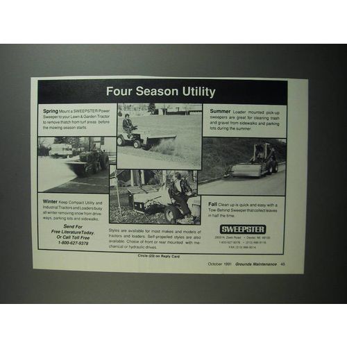 1991 Sweepster Sweepers Ad - Four Season Utility