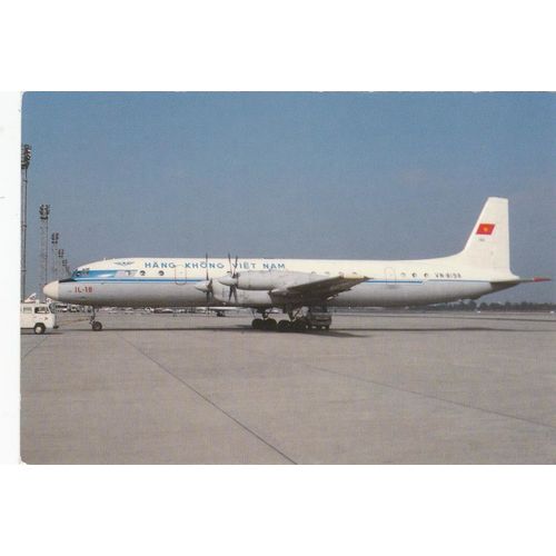 Hang Khong Veit Nam Ilyushin IL18 D Civil Aviation Postcard (A13131)