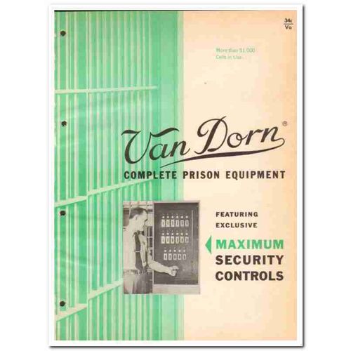VAN DORN IRON WORKS COMPANY 1964 jail security control vintage catalog