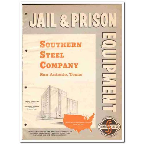 SOUTHERN STEEL COMPANY 1964 Jail Prison Equipment vintage catalog
