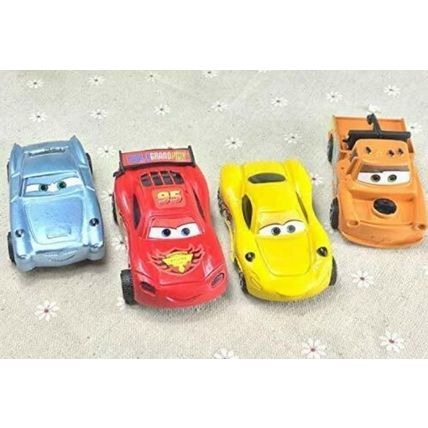 Cute 4pcs Cars Toy Play Figures Party Cake Topper Figurine Accessories Supplies