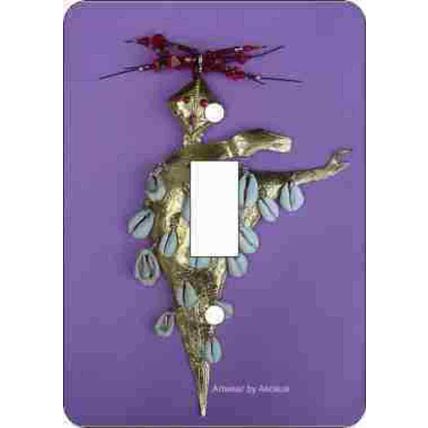 Akosua Gold Pin Switch Plate (African American Single Switch Plate)