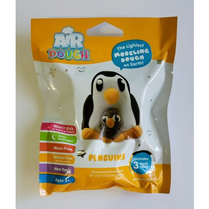 Air Dough 3 Pack lot all Different Penguin / Bull Dog / Avocado New Sealed Cond
