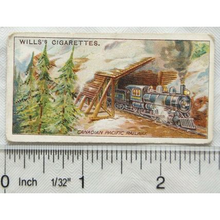 1914 Wills Overseas Dominions Canada No. 30 Canadian Pacific Railway a Snow Shed