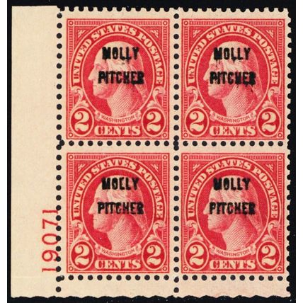 646, Mint NH F-VF 2¢ Plate Block of Four - Stuart Katz