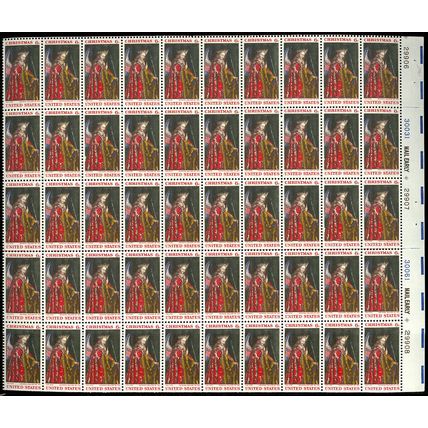 1363c Light Yellow Omitted ERROR Complete Sheet of 50 Cat $2,500.+ - Stuart Katz