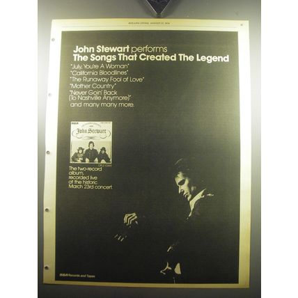 1974 John Stewart The Phoenix Concerts Live Album Advertisement