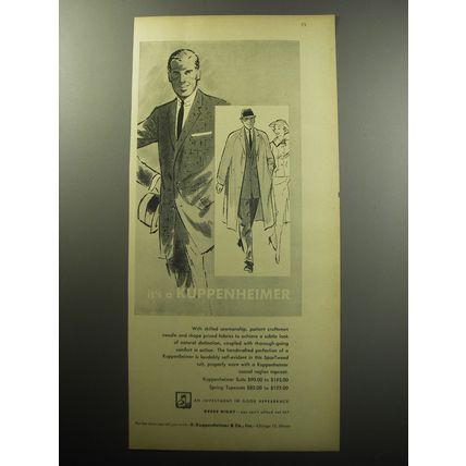 1957 Kuppenheimer Suits Advertisement - It's a Kuppenheimer