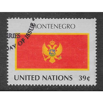 UNITED NATIONS FLAG MONTENEGRO USED 39c USA