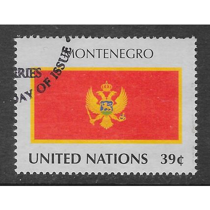 UNITED NATIONS FLAG MONTENEGRO USED 39c USA