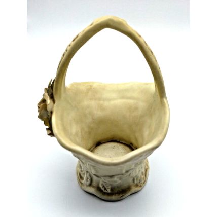 Vintage Bone China Floral Bouquet Easter Basket Ceramic-Porcelain Small -Unique!