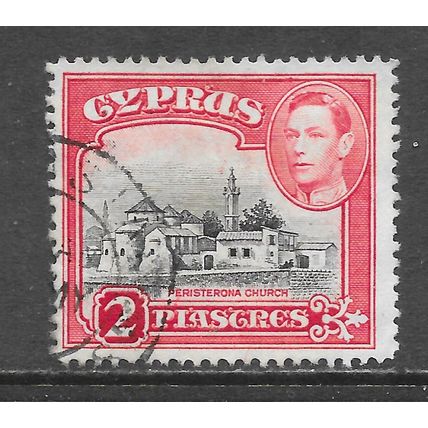 CYPRUS 1938 KG6 2p PERISTONAS CHURCH USED CDS