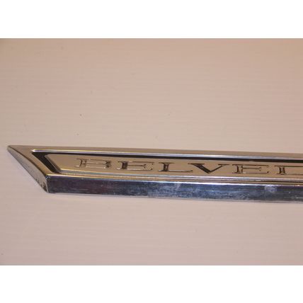 1966 PLYMOUTH BELVEDERE I LH FENDER TRIM EMBLEM OEM